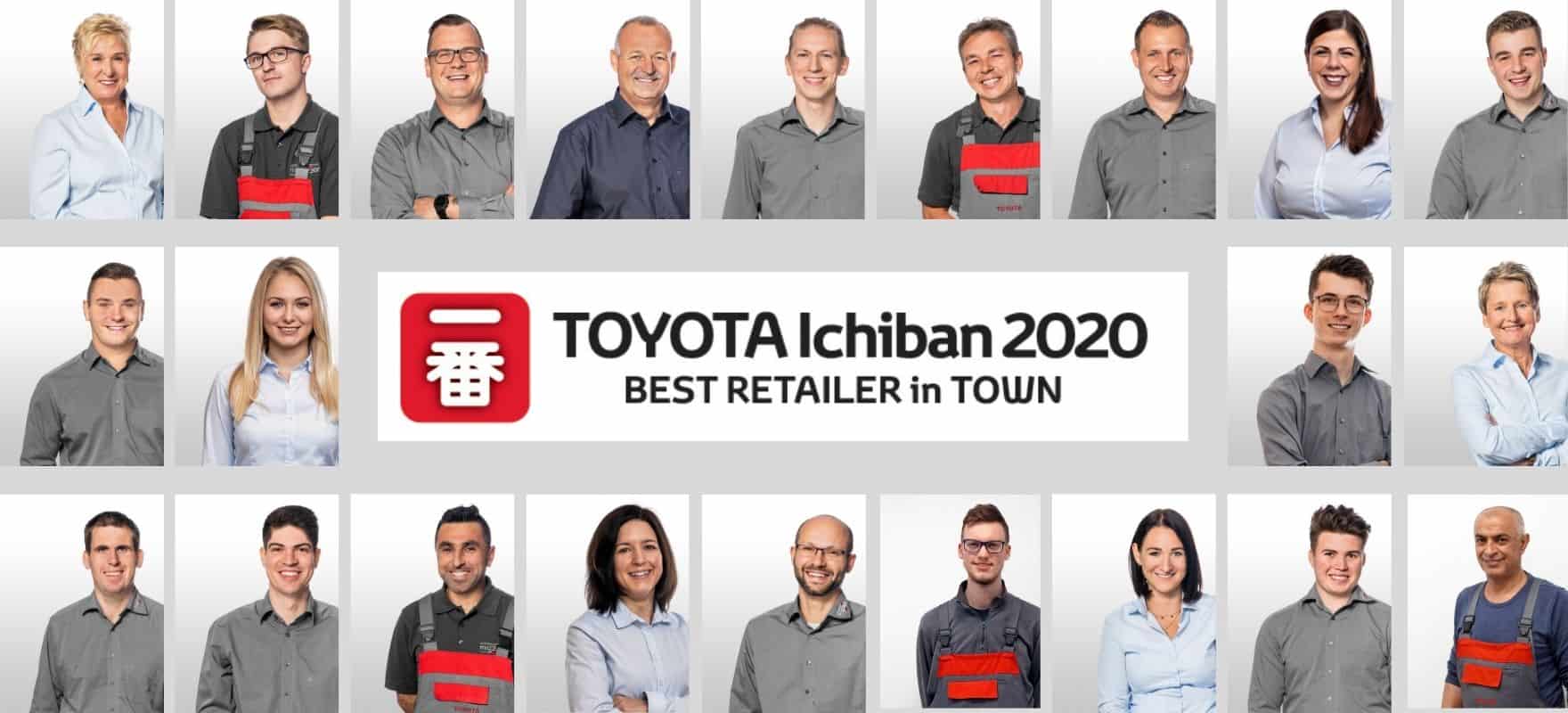 Team-Toyota-Metzger-Widdern-2021 Team Toyota Metzger mit der Auszeichnung als bester deutscher Toyota Haendler Ichiban 2020