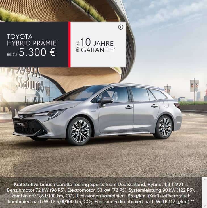 Toyota Corolla Tourings Sports Hybridpraemie im Autohaus Metzger