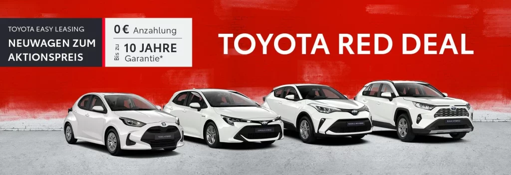 Toyota Angebot Red Deal 2022 beim Autohaus Metzger in Widdern bei Heilbronn